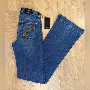 7 For All Mankind Dojo Original Jeans Women Flare Leg Trousers NWT Size 24